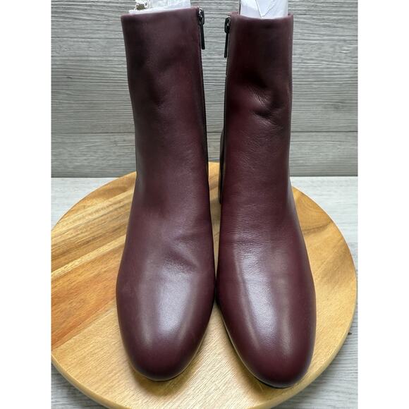 Naturalizer River Ankle Boot Leather Bootie | Cabernet Sauvignon Red Leather 11 - Picture 4 of 8